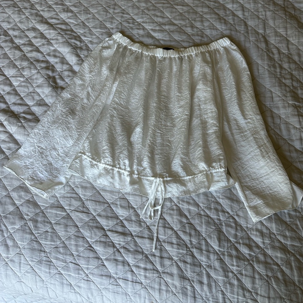 Theory White Off-Shoulder Blouse